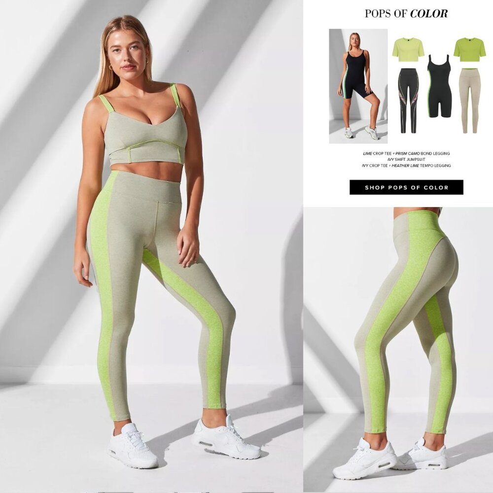 NOLI YOGA Tempo Colorblock Legging + Bra Matching Set